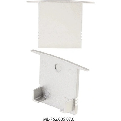 ML-762.005.07.0 Koncovka bez otvoru pro AD, stříbrná barva, 1ks