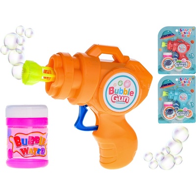 Mikro trading Bublifukovač Pistole 13 cm na setrvačník s náplní 50 ml