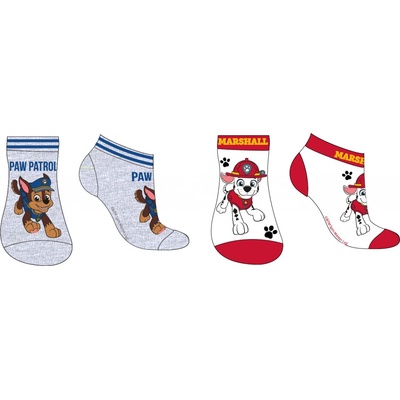 Paw Patrol 52342118 Tlapková patrola Chlapčenské členkové ponožky biela / šedá