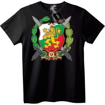 NOONEBRAND Тениска Български лъвски герб - 2XL, Black