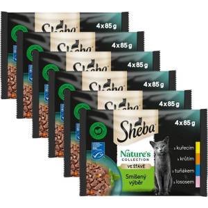 Sheba Natures Collection Консерва смесен асортимент в сос 6 x (4 x 85 г)