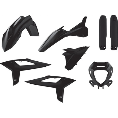 POLISPORT kompletní sada plastů (FULL KIT) BETA RR 2T/4T 20-22 v sadě kryt světla (8667300002) a kryty tlumičů (8425700002) barva černá