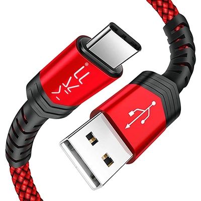 MKF USB12AC USB-A/USB-C, 1,2m, červený
