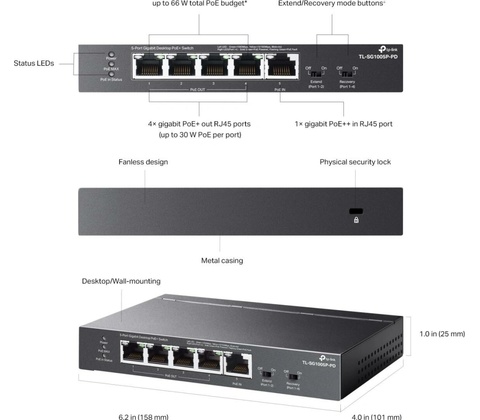 TP-Link TL-SG1005P-PD