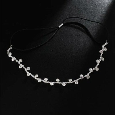 Naishide Jewelry Dámská čelenka S KAMÍNKY Druh barvy: Stříbrná
