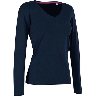 STEDMAN CLAIRE V-NECK LONG SLEEVE tm.modrá
