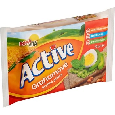 Bona Vita Active Krehké plátky grahamové 15 ks 70 g