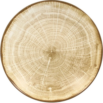 MPLCo Woodart tmavě hnědý talíř 26 cm