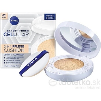 Nivea Cellular Expert Finish 3in1 Care Cushion SPF15 pečující make-up v houbičce 3 v 1 15 g 01 hell