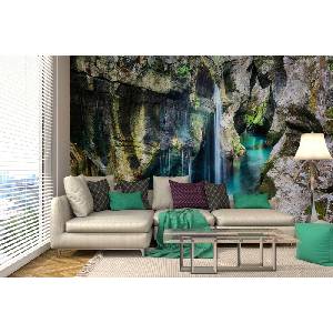 DIMEX ART Самозалепваща се флизелинова фототапета водопад в словения 375 x 250 см