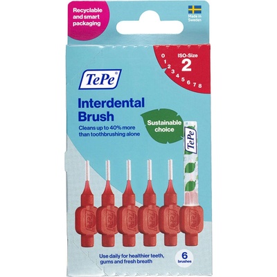 TePe Mezizubní kartáčky size 2 0,5 mm 6 ks papírová krabička