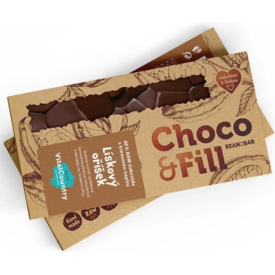 Choco & Fill plněná čokoláda 65 % Lískový oříšek 100 g