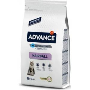 Affinity Advance Cat Hairball - високачествена храна за пораснали котки, срещу космените топки, за отглеждане в апартамент, контрол на теглото, Испания - 1, 5 кг