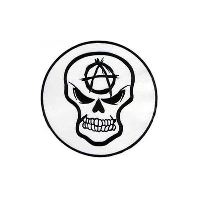 Nášivka velká - Lebka anarchy černá