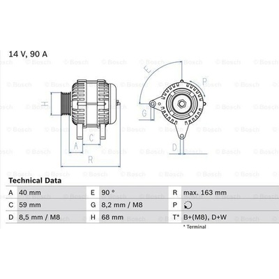 Alternátor BOSCH 0 986 040 330