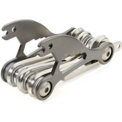Klíčenka TROIKA Nářadí na kolo Bike Multitool, stříbrná, 18 funkcí, TROIKA BTL15/TI