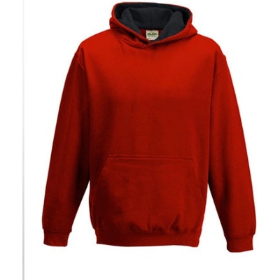 Just Hoods Detská mikina s kapucňou JH003J Fire Red