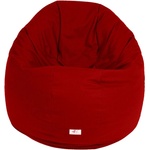 PUFRELAX Пуф, за деца, 210л. , Relaxo - Panama Red, Водоустойчив, Перящ се калъф, Пълнеж от Полистиролни перли (PUF-G-R-PEX-RED) - topmall