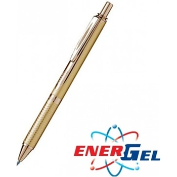 Pentel Автоматичен ролер Pentel BL407, черен цвят на писане, дебелина на линията 0.7 mm, гел, златист (OK26821)