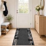 vidaXL Килим с пътека FLORNES Тъкан Сиво 67 x 250 cm ПП 7 mm (42057298)