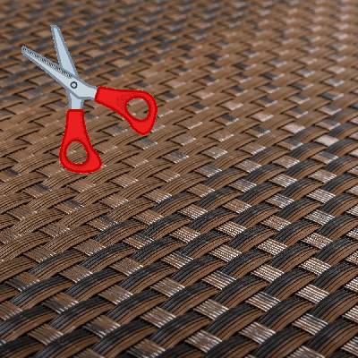 Umelý ratan - čierno-hnedá, výška 1m (Ratanová rohož technoratan - metráž)