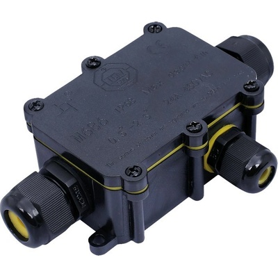 Solight Voděodolná propojovací krabička IP68, 1x vstup, 2x výstup, 5-9/9-12mm, max 2,5mm2 - (WW004)
