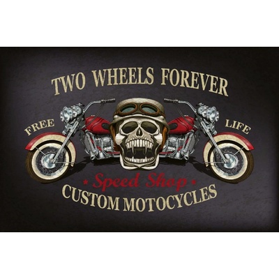 Dimex MS-5-2217 Vliesová fototapeta Vintage motorkářský plakát rozměry 375 x 250 cm