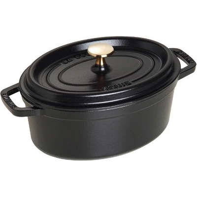 Staub La Cocotte hrnec oválný 23 cm 2,35 l černý