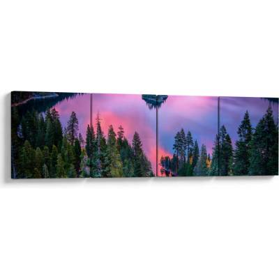 Obraz - Jezero Tahoe, Sierra Nevada, Kalifornie, USA, Čtyřdílný 160x40 cm – Hledejceny.cz