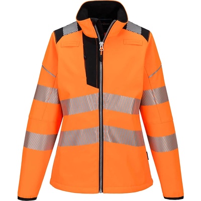 Portwest hi-vis pw381 / Дамско софтшел яке, светлоотразително - hv оранжево/черно xxl (pw381obrxxl)