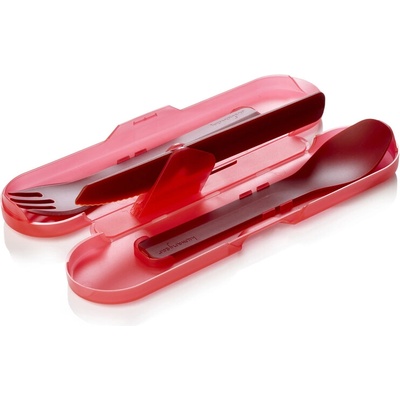 humangear GoBites TRIO прибори за хранене червени (074207)