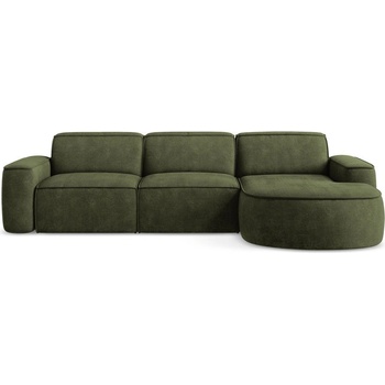 makamii Зелен шенилов ъглов диван (десен ъгъл) Omao - Makamii (OMAO_RC_M_61_P1_C5)
