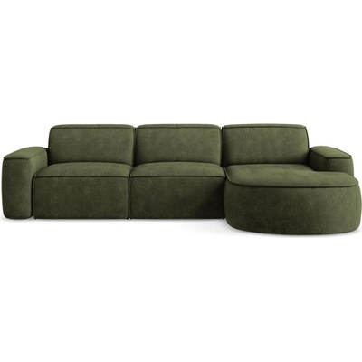 makamii Зелен шенилов ъглов диван (десен ъгъл) Omao - Makamii (OMAO_RC_M_61_P1_C5)