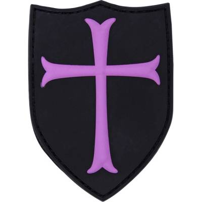 Gumená nášivka 101 Inc Crusader - čierna-ružová