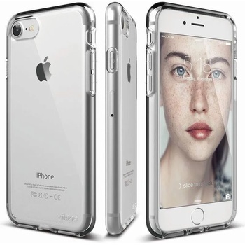 elago S7 Cushion Case + HD Clear Film - силиконов калъф и HD покритие за iPhone 8, iPhone 7 (прозрачен)