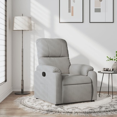 vidaXL 373450 Polohovací světle šedé tkanina z mikrovlákna