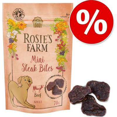 Rosies Farm Snacks balení na vyzkoušení 2 x 50 g Mini Hearts krocaní telecí