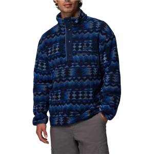 Columbia Мъжки поларен пуловер Columbia Helvetia II Printed Half Snap Fleece Fleece jumper - Mountain Blue / Retrotree (005-6144-1212)
