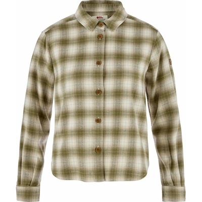 Fjällräven Övik Boxy Flannel Shirt W Green-Chalk White