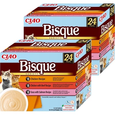 Ciao Bisque Krémová polévka s kuřecím hovězím a rybím masem 44 x 40 g