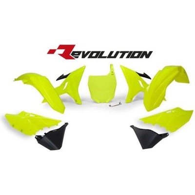 Rtech sada plastov Yamaha neon žltá-čierna 6 dielov