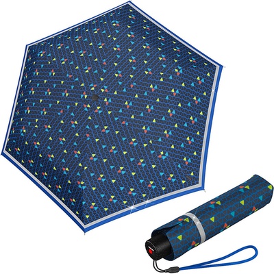 Knirps Rookie Triple Blue Reflective lehký skládací deštník