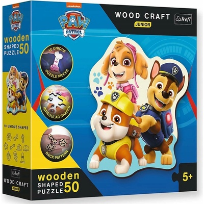 TREFL Wood Craft Junior Tlapková patrola 50 dielov