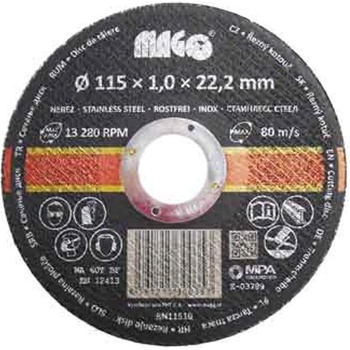 Magg Řezný kotouč 115 x 1,0 x 22,2 mm RN11510