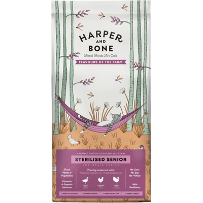 Harper and Bone Cat Senior Sterilised příchutě farmy 2 kg