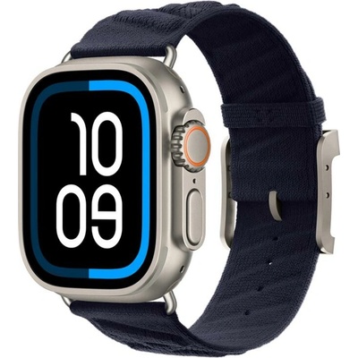 VSECHNONAMOBIL 124621 TWILL BAND Nylonový řemínek pro Apple Watch 38 / 40 / 41 / Apple Watch 10 / 11 42mm tmavě modrý
