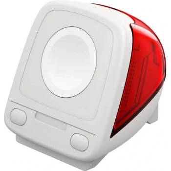Spigen Силиконова винтидж поставка с формата на iMac G3 за Apple Watch 42мм, 44мм, 45мм, 46мм, Ultra 49мм - Spigen Classic C1 Apple Watch Silicone Stand (червен) (SPN16793)