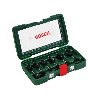 BOSCH 12dílná sada fréz z tvrdokovu (Ø stopky 8 mm) 2607019466