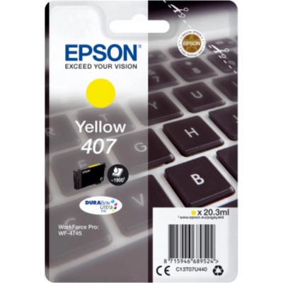 Epson Картридж оригинално мастило Epson жълт №407 за серия WF-4745, 20, 3ml "C13T07U440" (RAPO) (C13T07U440)