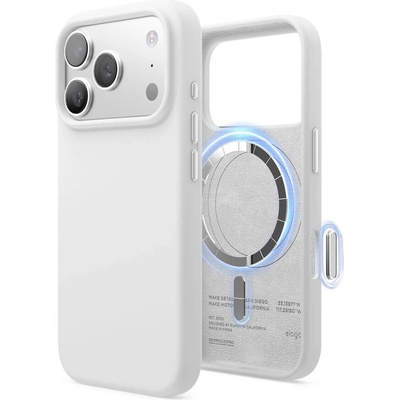elago Силиконов (TPU) калъф с MagSafe за iPhone 17 Pro - Elago Magnetic Soft Silicone Case (бял) (ES17MSSC63PRO-WH)